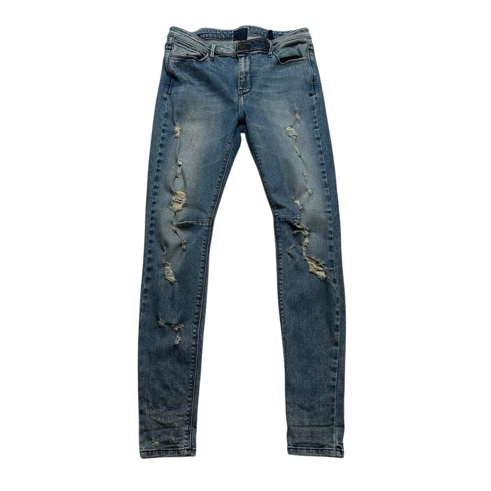 RTA Distressed Skinny Jeans Women's Size 29 Stretch‎ Ankle Destroyed Denim Low